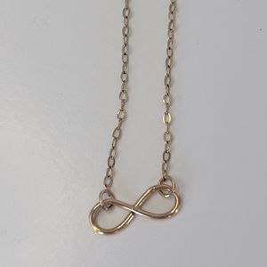 14k gold 16” infinity necklace